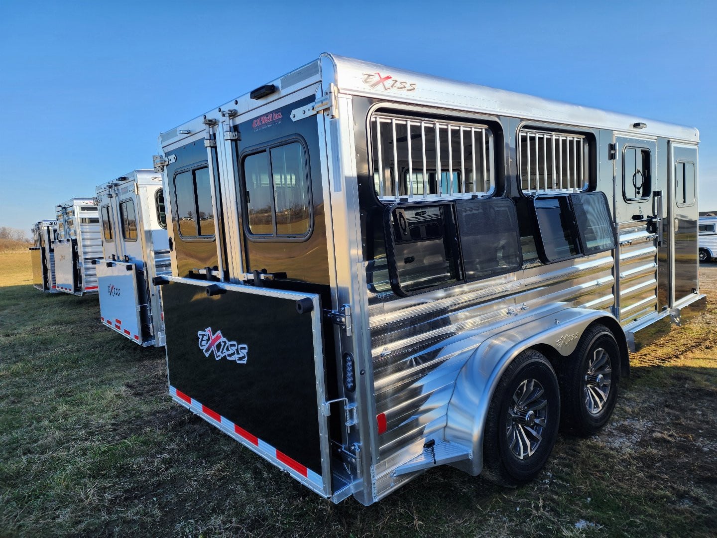 2024 EXISS TRAILERS Exhibitor 716W Bumper Pull Stock / Stock Combo Trailer