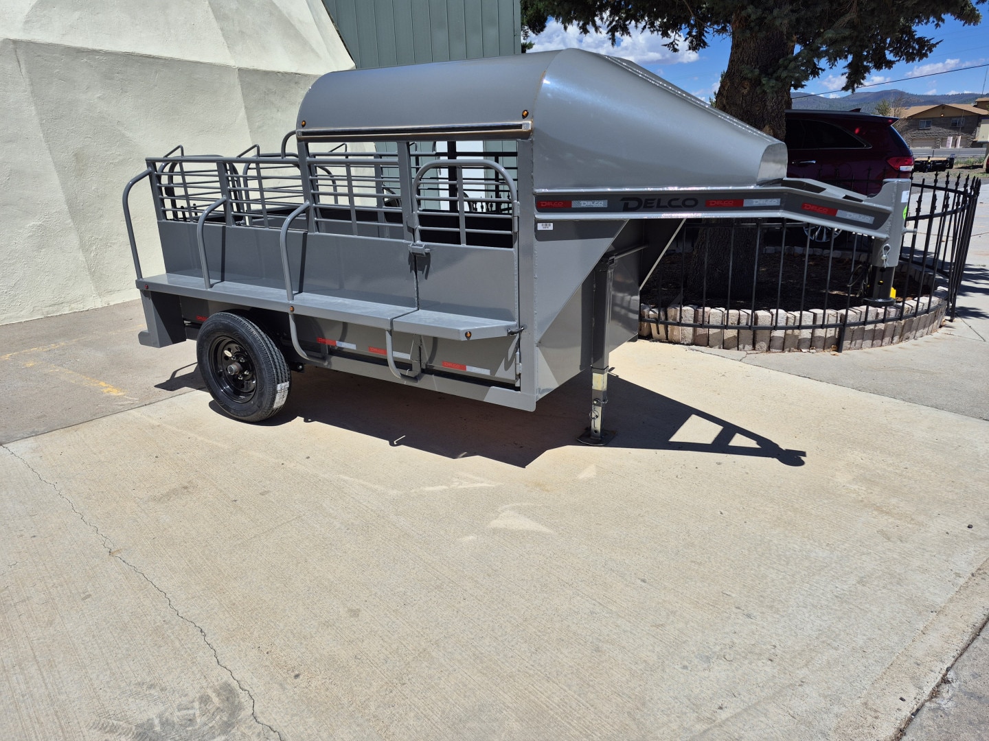 2025 Delco Single Axle Goat Stock/4,000 GVWR/4’X8″ Gray