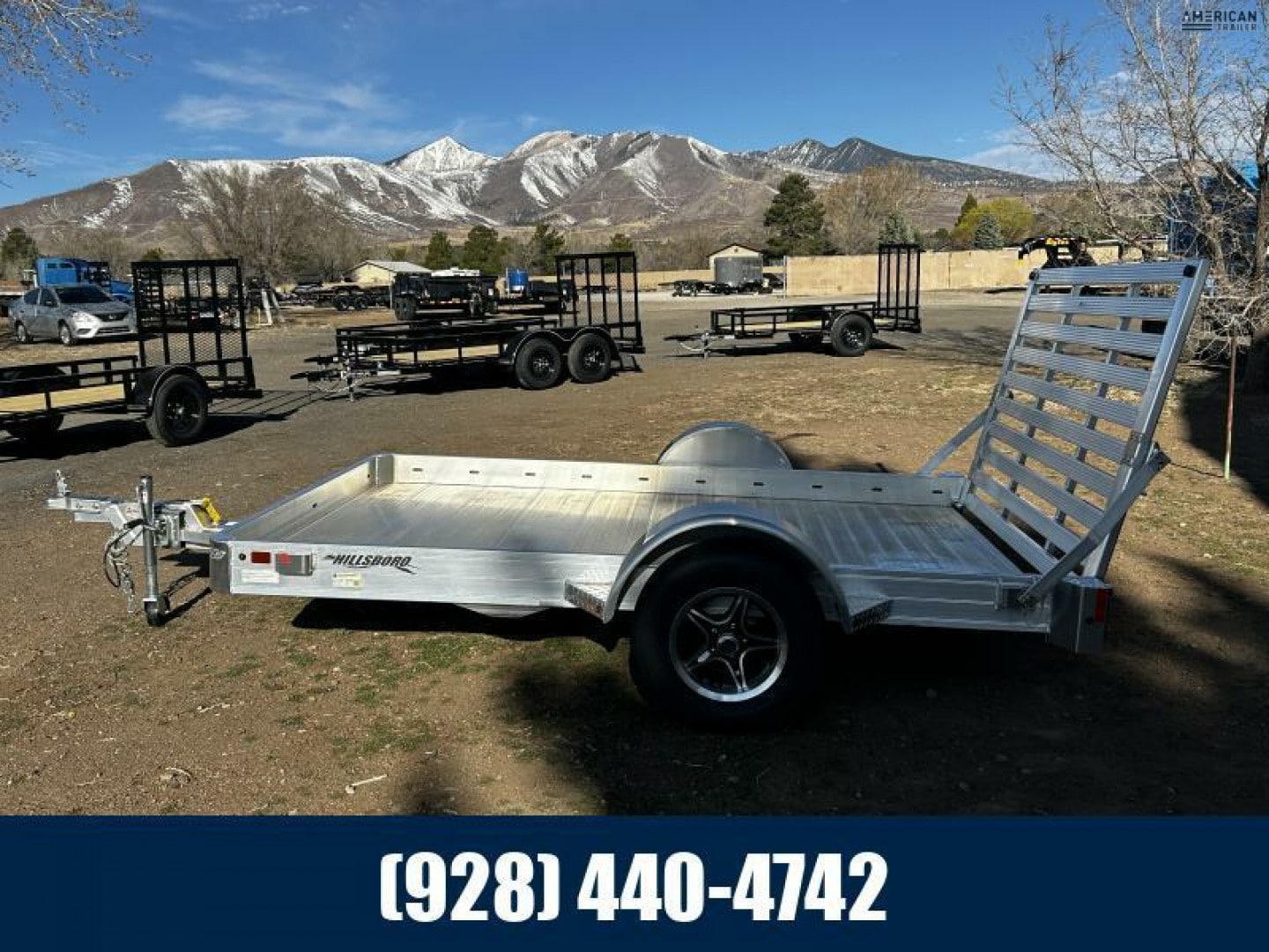 2025 Hillsboro Single Axle Aluminum Utility/2,990 GVWR/78″x10′