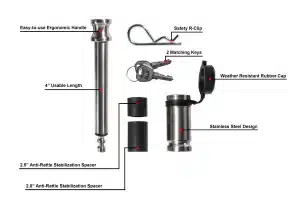 Bulletproof Hitch Locking Pin
